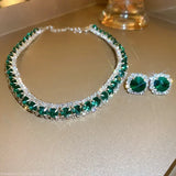 Rhinestone Necklace & Earring Set — view 7