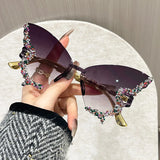 Rimless Butterfly Fashion Sunglasses — view 6
