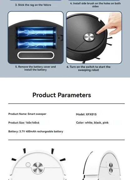 Xiaomi Model Sweeping Robot Automatic Home Mini Cleaning Machine USB Charging Smart Sweep Mop 5-In-1 Vacuum Cleaner New 2026