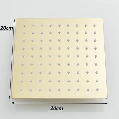 SHBSHAIMY Square/Rotundity Rainfall Bathroom Shower Head Accessories Brass Ceiling Mounted Bathtub Shower Head