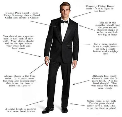 Elegant Men's Wedding Tuxedo Slim Blazer Pants Vest Three-piece Suit XS-5XL Custom Youth Suit 2025 New Style Suit