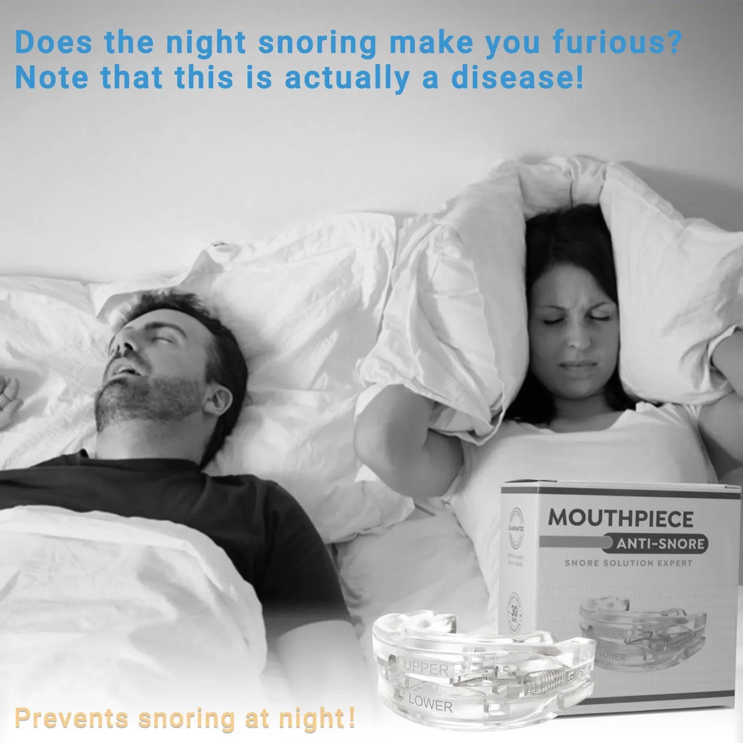 Silicone Anti-Snore Mouthpiece Bruxism Mouth Guard Improve Sleeping Aid Braces Teeth Orthodontic Snoring Night Device Stop Snore