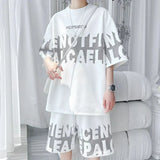 Men's Letter-Print T-Shirt & Shorts Set — view 6