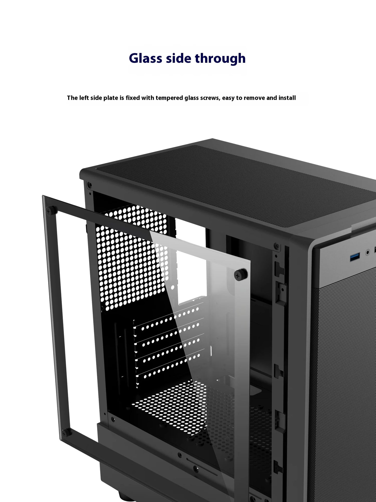 Power Train Flying PC gaming case E-sports case MATX USB3.0 Support SFX/ATX power supply Iron net heat dissipation Computer Case
