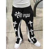 Men's Cross-Print Flared Sweatpants — view 5