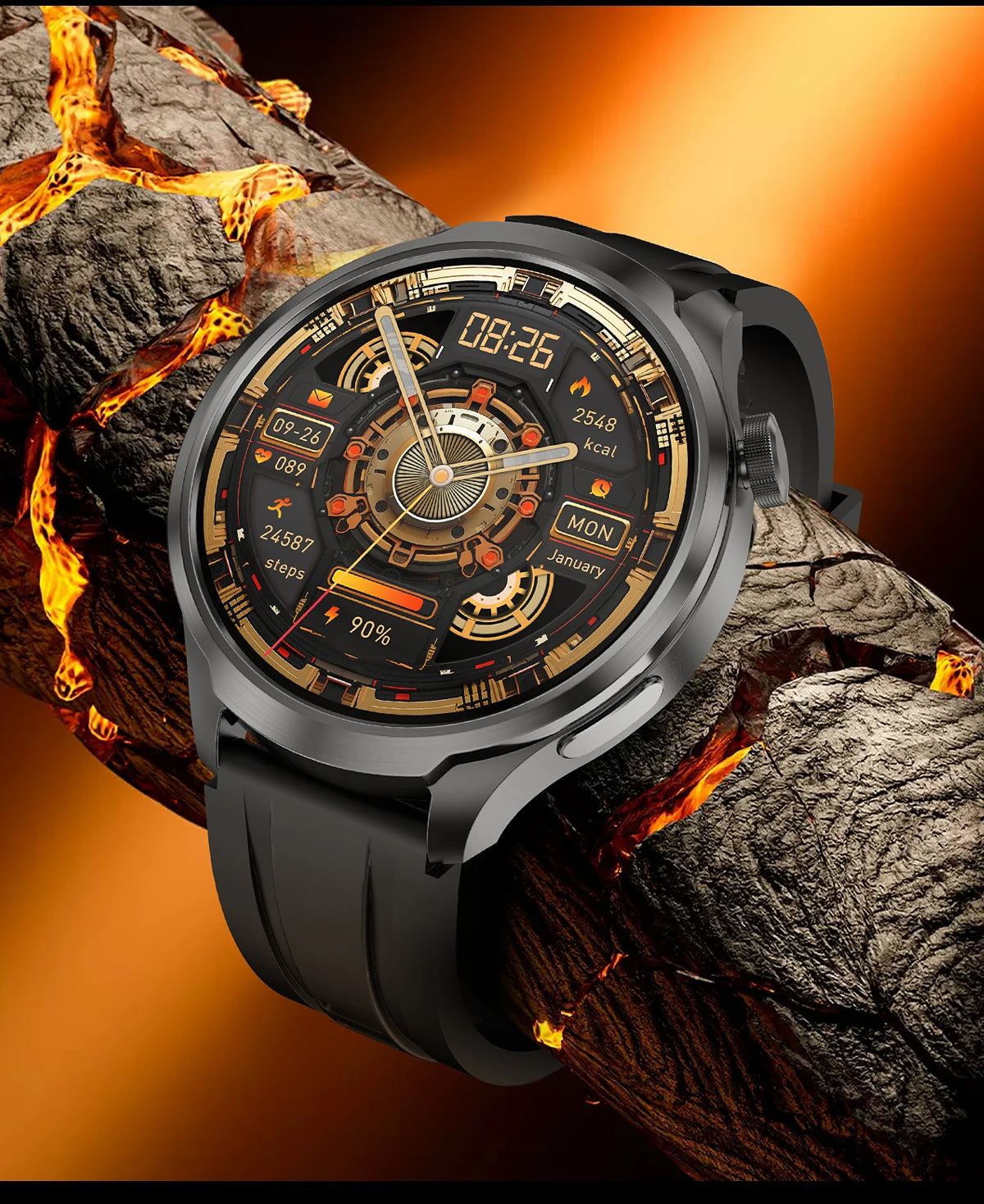 NEW GPS Outdoor fitness NFC Smart Watch Men 1.85 Inch AMOLED Screen  Bluetooth Call IP67 Waterproof Man Smart Watches Man 2025