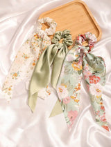 Floral & Solid Shawl Scarf Set — view 4