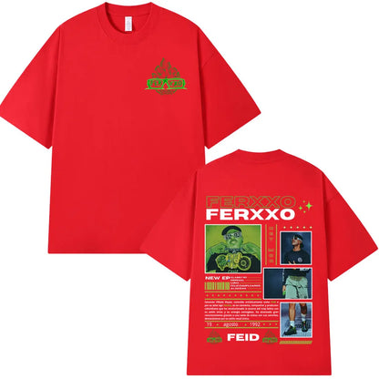 Rapper Feid Ferxxo T-shirt Mens Women Clothing Fashion Hip Hop T-shirts Cotton Casual Comfort Short Sleeve Tee Shirt Streetwear