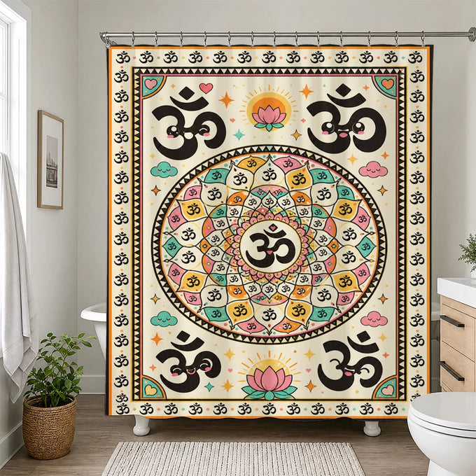 Mandala Print Printed Shower Curtain — product image