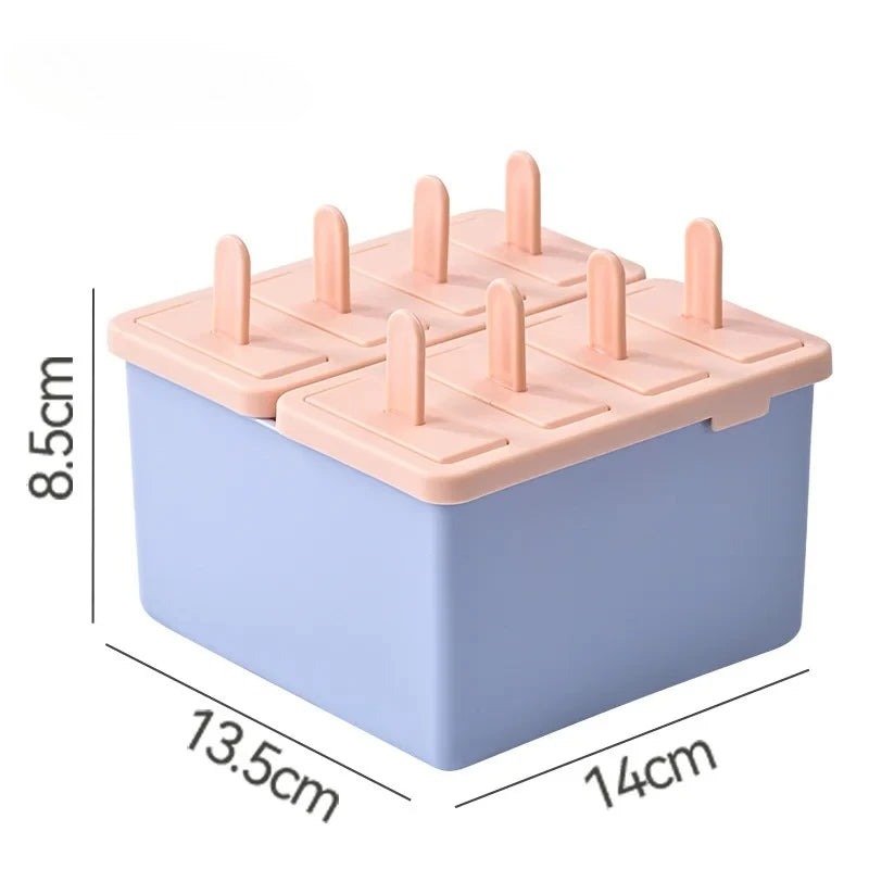 Popsicle/Sorbet Mold Food Grade Household Popsicle Making Frozen Ice Box Abrasive Tools with Lid Homemade Ice Cream Artifact