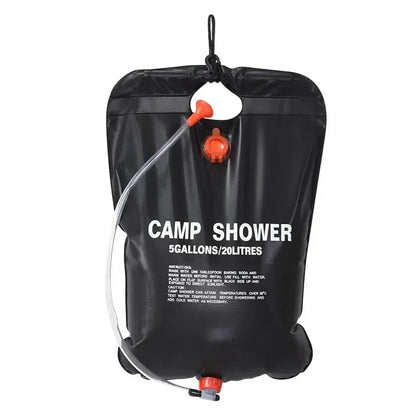 Large Capacity 20L Outdoor Shower Bag Solar Powered Heating for Camping Beach Trip Portable Bath Solution Outdoor Camping