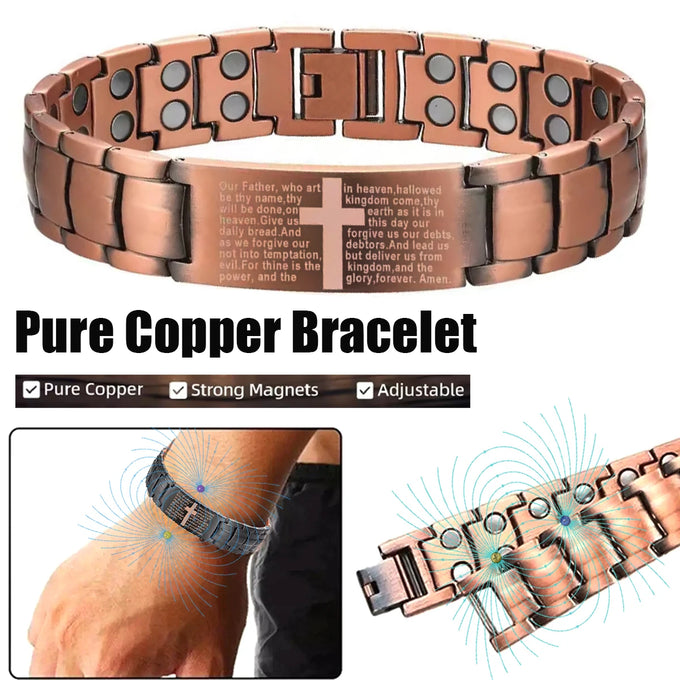 Men's Cross Magnetic Bracelet