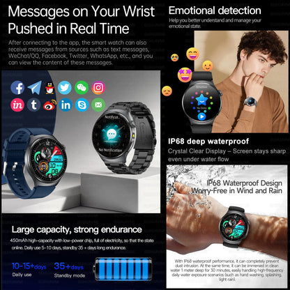 2026New High-end Health Smart Watch For Men Women Blood Lipids Uric Acid Blood Pressure Accurate Data ECG+PPG BT Call Smartwatch