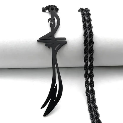 Arabic Sword Saudi Necklaces Stainless Steel Islamic Muslim Zulfiqar Imam Ali Swords for Men Islam Accessories Gift  Jewelry