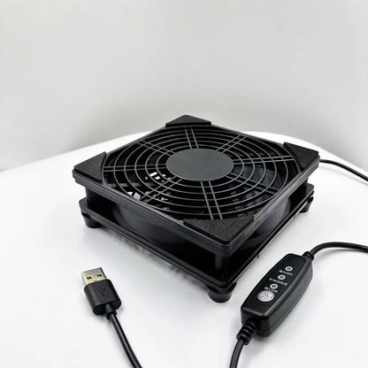 Home Router Cooling Fan For Ipad USB-Powered Silent Computer Fan 3-Speed Adjustable Silent  Fan Cooling with Controller