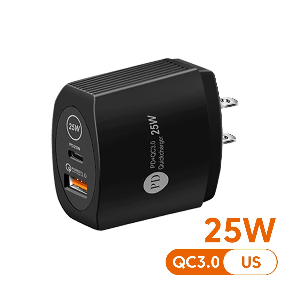 Olaf PD 25W USB C Charger Phone Charger Fast Charging Type C Charger Quick charge 3.0 Adapter For iPhone Xiaomi Huawei Samsung