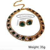 Rhinestone Necklace & Earring Set — view 5