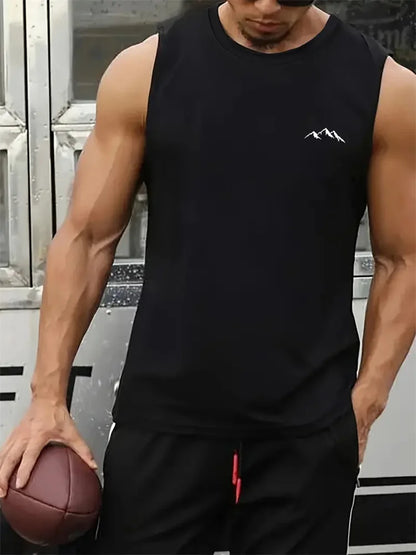 Summer New Trend Men's Pull-Over Crew Neck Vest Mesh Fitness Breathable Vest Blazer Men's Quick Drying Sweat Absorption T-Shirt