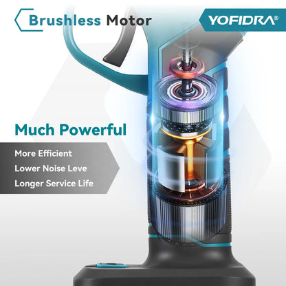 YOFIDRA 30mm Brushless Electric Pruner Cordless Handheld Orchard Shrub Pruning Tree Branches Cutter For Makita 18V Battery Pin