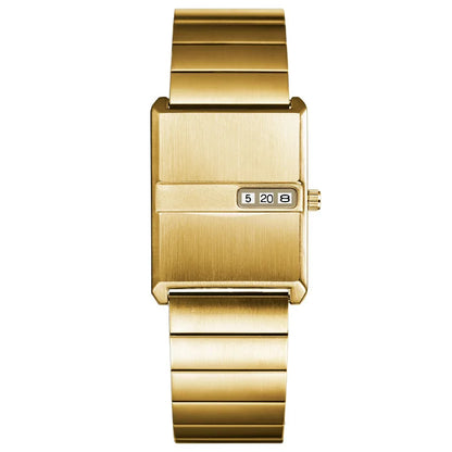 Square Sports Watch for Men Silver Stainless Steel Strap Luxury Brand New in Men's Watches High Quality Gifts Quartz Watch