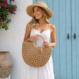 Woven Straw Top-Handle Tote — view 6