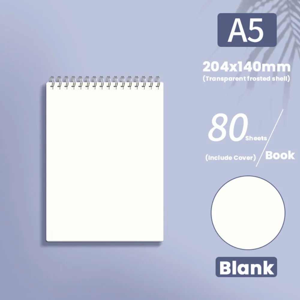 New Multifunctional A5/B5/A4 Coil Notebook 80Sheets Grids/Blank/Horizontal Line Notepad Flip Up Spiral Notebook Students Gift