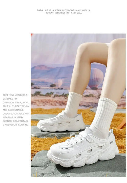Outdoor Sports Slippers for Men and Women, Thick-Soled Eva Non-Slip Breathable Clogs, Fishing Beach Sandals, Unisex Couple Style