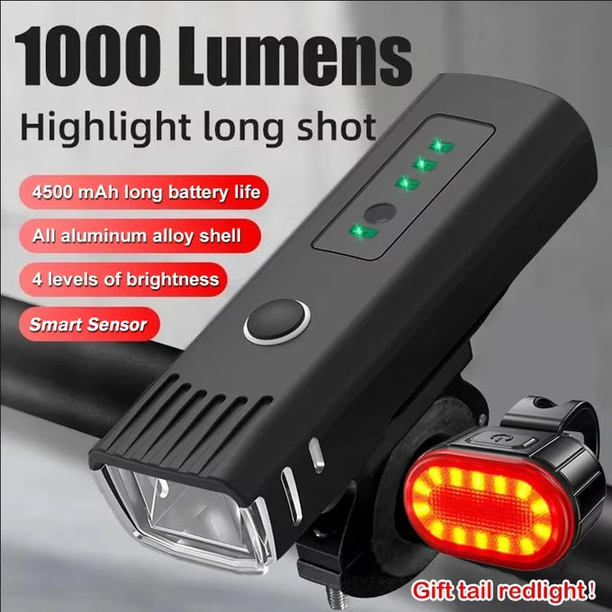 Rechargeable Bicycle Front & Rear Light Set — product image
