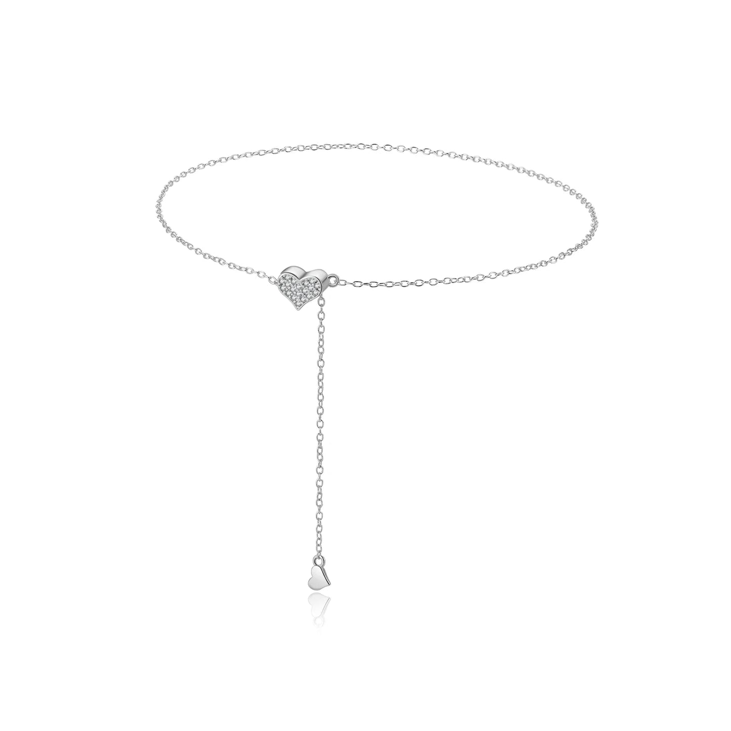 ANDYWEN 925 Sterling Silver Transformer Adjustable Chain Heart Pendant Charm Necklace Drop Choker Resizable Women Luxury Jewekry