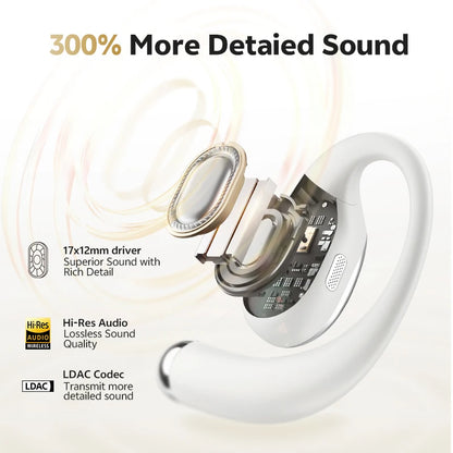QCY Crossky R70 BH24CT02A Open-Ear Wireless Headphones Hi-Res with LDAC Bluetooth 6.0 Earphones Bass Boost Spatial Sound Earbuds