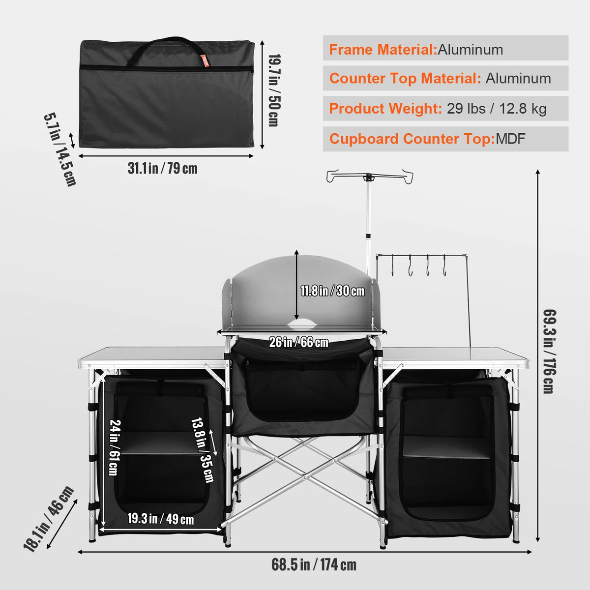 Folding Camping Kitchen Table — view 7