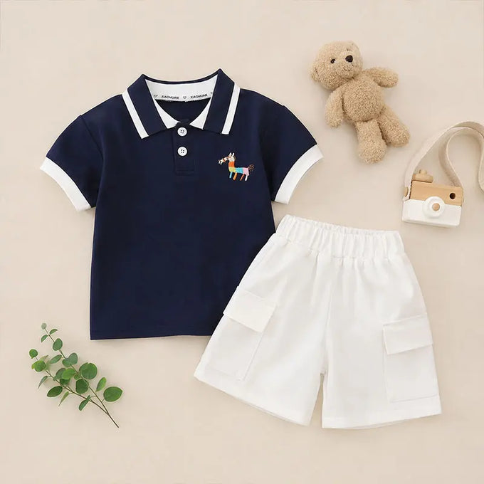 Toddler Polo Shirt & Cargo Shorts Set — product image