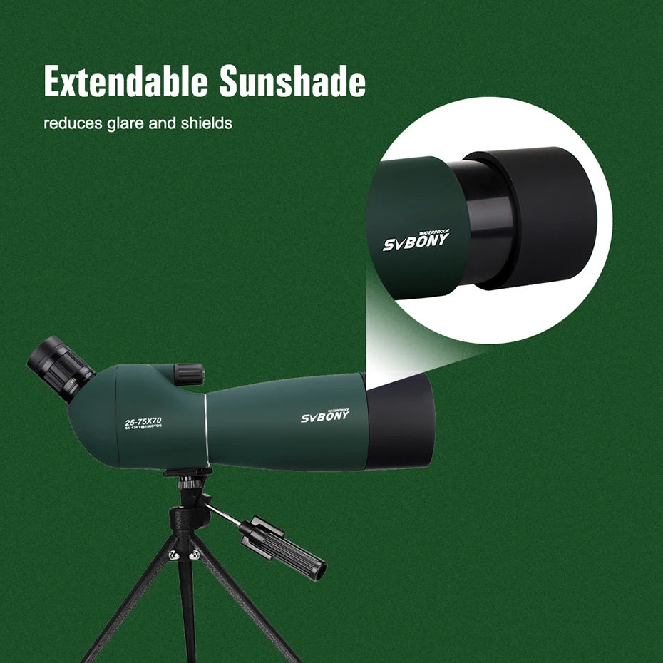 SVBONY SV28 Telescope Spotting Scope Powerful Zoom Monocular FMC BAK4 Waterproof For Bird Watching Target Shotting