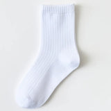 Kids' Solid Color Cotton-Blend Socks — view 7