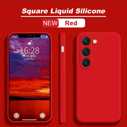 S26 S25 Ultra Case Square Liquid Silicone Phone Case For Samsung Galaxy S26 S25 S24 S23 S22 Ultra Plus S26Ultra Cases Soft Cover