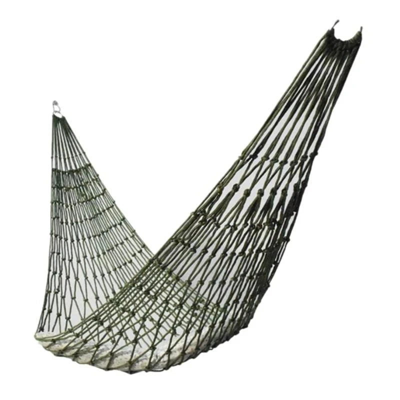 Outdoor Equipment Thick Mesh Camping Hammock Nylon Rope Single Person Mesh Hammock Outdoor Camping Equipment Accessories