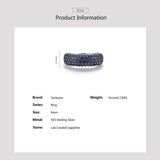 Blue Sapphire-Style Fashion Ring — view 3