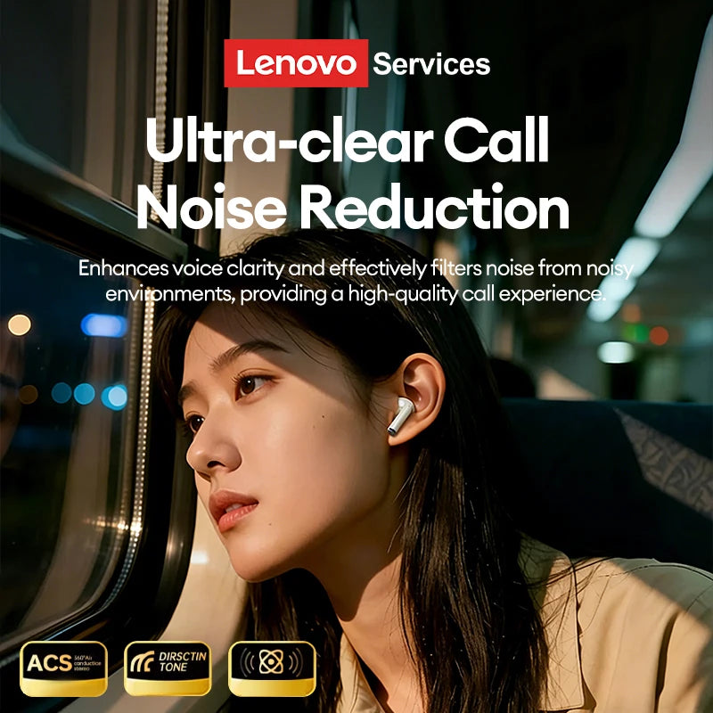 New Lenovo LE232 ANC Bluetooth 6.0 Headphones Active Noise Cancelling Wireless Earphone Power Display Music TWS Earbuds Choice