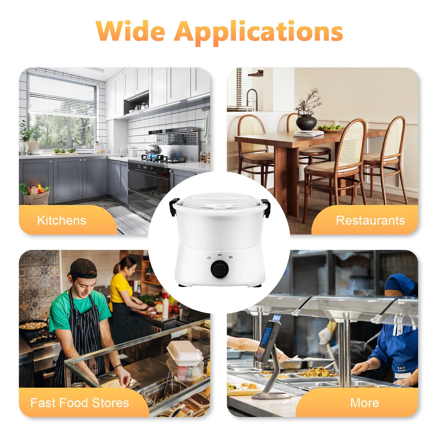 85W Electric Potato Peeler One-button Drive Automatic Peeler Spinner for Kitchens Restaurant Fast Food Shops