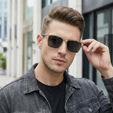 Thin Metal-Frame Square Sunglasses — view 2