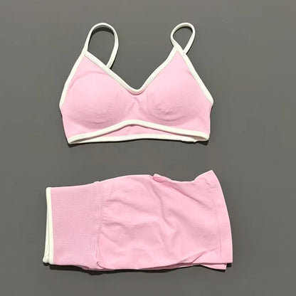 2Pcs HISTELLO Ignite Sculpt Sports Set Naked Feel Tummy Control Cross Bra Scrunch Hip Lifting Yoga Pilates Running Fitness Sets