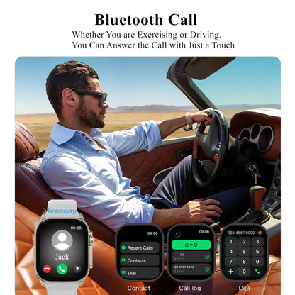 New Amoled H26 Ultra Plus Smart Watch 1GB Memory Support Whatsapp Reply Compass Offline Music Series 11 Smartwatch Men Women