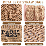 Woven Straw Beach Tote — view 4