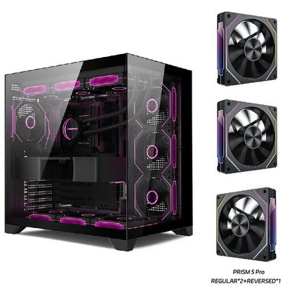 Power train Dreamland PRO PC gaming case ATX MATX ITX motherboard 360water-cooled Sea view room Double-sided glass computer case