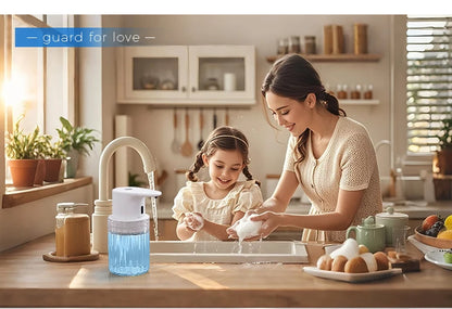 Kitchen 300ml Automatic Liquid Soap Dispenser USB Rechargeable Touchless Hand High Capacity Detergent Bathroom Dispenser