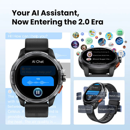 HAYLOU Solar Ultra GPS Smartwatch 1.6” AMOLED Display 5ATM Waterproof Built-in GPS Bluetooth Phone Calls Sports Smart Watch