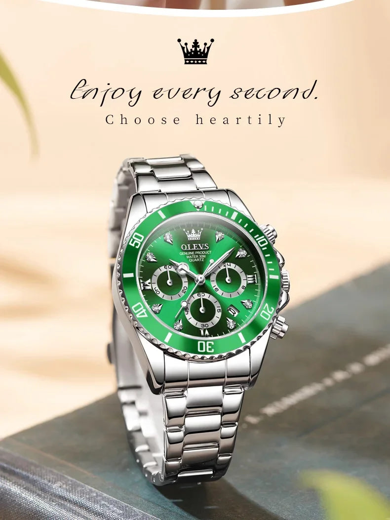 OLEVS 5632 Women's Elegant Luxury Quartz Watch Zircon Scale Waterproof Luminous Hands Date Function And Automatic Date Feature