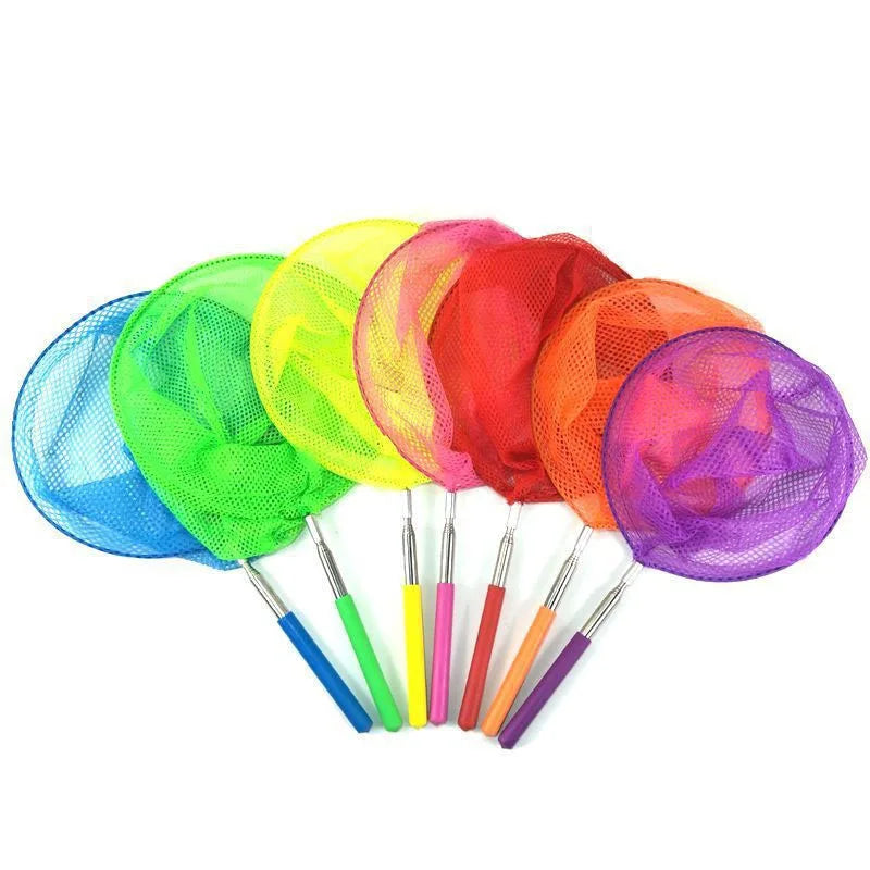Children's Outdoor Entertainment Toy 3Pcs Multi Stainless Steel Telescopic Fishing Net Insect Net Fishing Pocket Beach Fun Toy ﻿