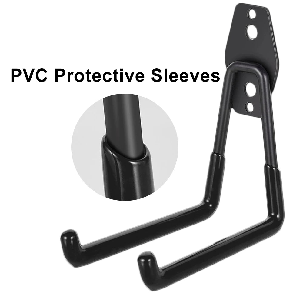Heavy Duty Metal Hook Garage Organizer Steel Wall Mount Anti-slip Bicycle Hanger Hooks Ladders Bulky Items Storage Garden Tool