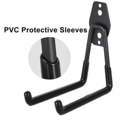 Heavy Duty Metal Hook Garage Organizer Steel Wall Mount Anti-slip Bicycle Hanger Hooks Ladders Bulky Items Storage Garden Tool